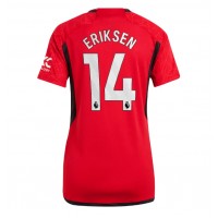 Camiseta Manchester United Christian Eriksen #14 Primera Equipación para mujer 2023-24 manga corta